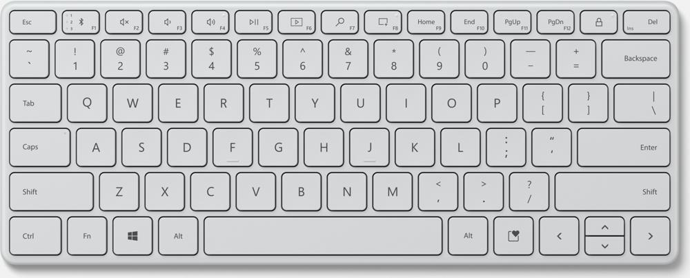 Клавиатура Microsoft Designer Compact Keyboard Monza белый USB беспроводная BT slim