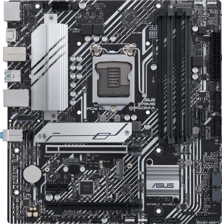 Материнская плата Asus PRIME B560M-A Soc-1200 Intel B560 4xDDR4 mATX AC`97 8ch(7.1) GbLAN+HDMI+DP