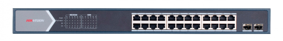Коммутатор Hikvision DS-3E1526P-E 24x1Гбит/с 2SFP 24PoE+ 370W управляемый