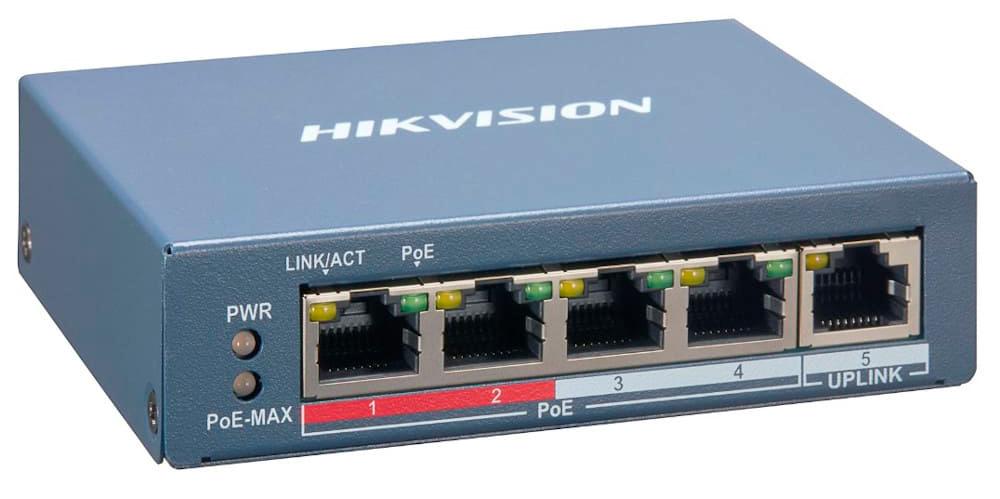 Коммутатор Hikvision DS-3E1105P-EI/M 5x100Мбит/с 4PoE+ 60W управляемый