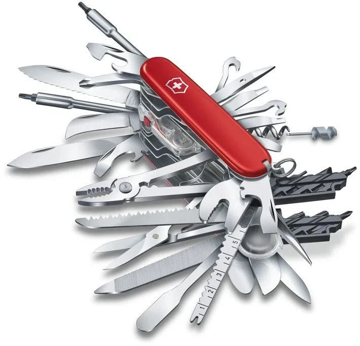 Нож перочинный Victorinox SwissChamp XXL (1.6795.XXL) 91мм 73функц. красный подар.коробка
