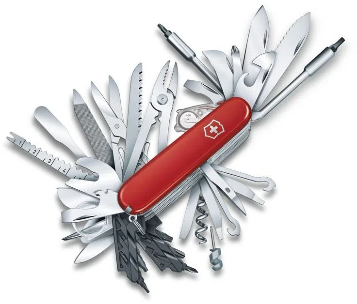 Нож перочинный Victorinox SwissChamp XXL (1.6795.XXL) 91мм 73функц. красный подар.коробка
