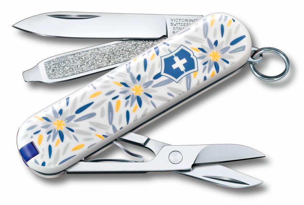 Нож перочинный Victorinox Classic LE2021 Alpine Edelweiss (0.6223.L2109) 58мм 7функц. карт.коробка