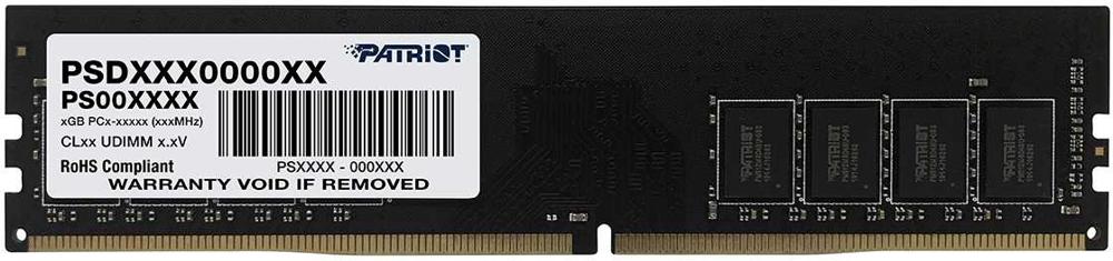 Память DDR4 16Gb 3200MHz Patriot PSD416G32002 Signature RTL PC4-25600 CL22 DIMM 288-pin 1.2В dual rank