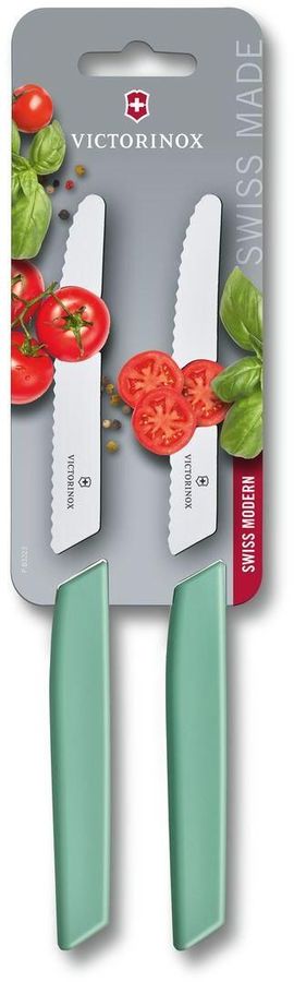 Набор ножей кухон. Victorinox Swiss Modern (6.9006.11W41B) компл.:2шт мятный блистер