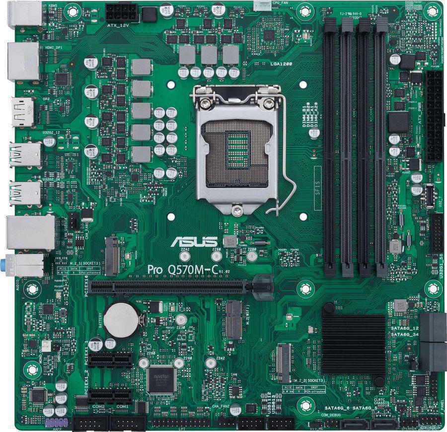 Материнская плата Asus PRO Q570M-C/CSM Soc-1200 Intel Q570 4xDDR4 mATX AC`97 8ch(7.1) GbLAN RAID+HDMI+DP