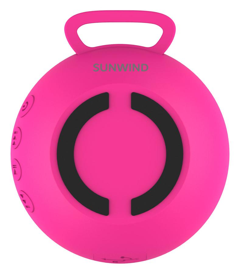 Колонка порт. SunWind SW-PS103 R розовый 3W 1.0 BT/3.5Jack 10м 400mAh