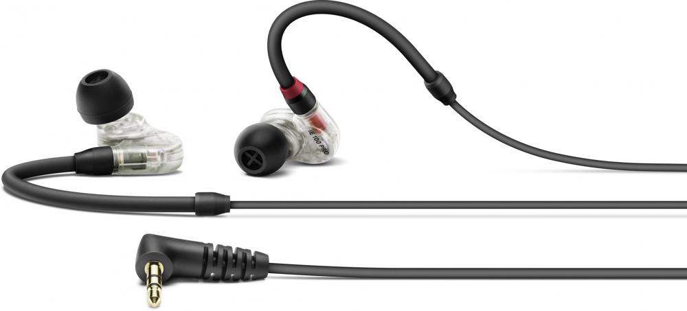 Наушники вкладыши Sennheiser IE 100 PRO 1.3м прозрачный/черный проводные в ушной раковине (508941)
