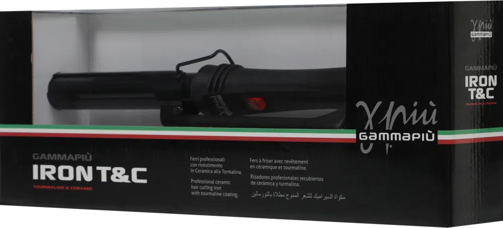 Щипцы Gamma Piu Iron Ready T&C HI-NA1125 40Вт черный макс.темп.:200С покрытие:керамико-турмалиновое (405-25)