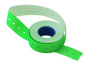 Этикет-лента ФР-00000015 прямая сегм.:12x21мм самоклей. 1000шт/рул зеленый
