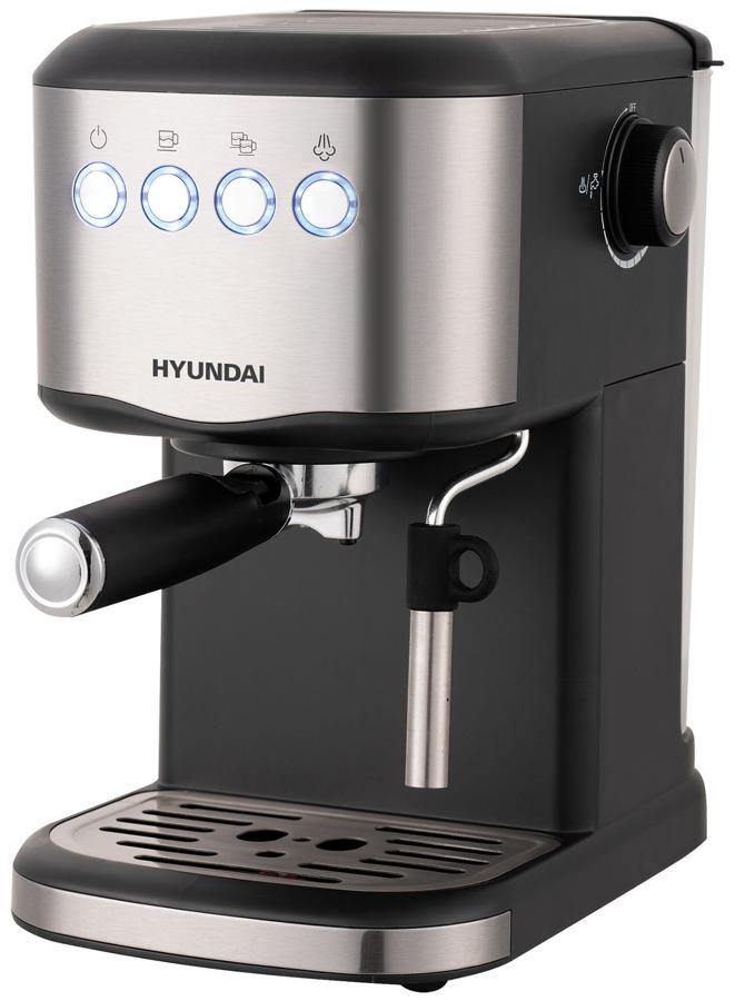 Кофеварка рожковая Hyundai HEM-3301 850Вт черный/серебристый