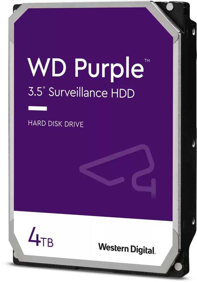 Жесткий диск WD SATA-III 4Tb WD40PURZ Surveillance Purple (5400rpm) 64Mb 3.5"