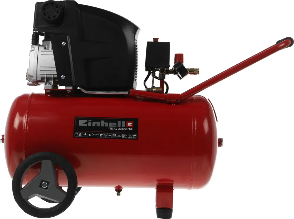 Компрессор поршневой Einhell TE-AC 270/50/10 масляный 270л/мин 50л 1800Вт красный/черный