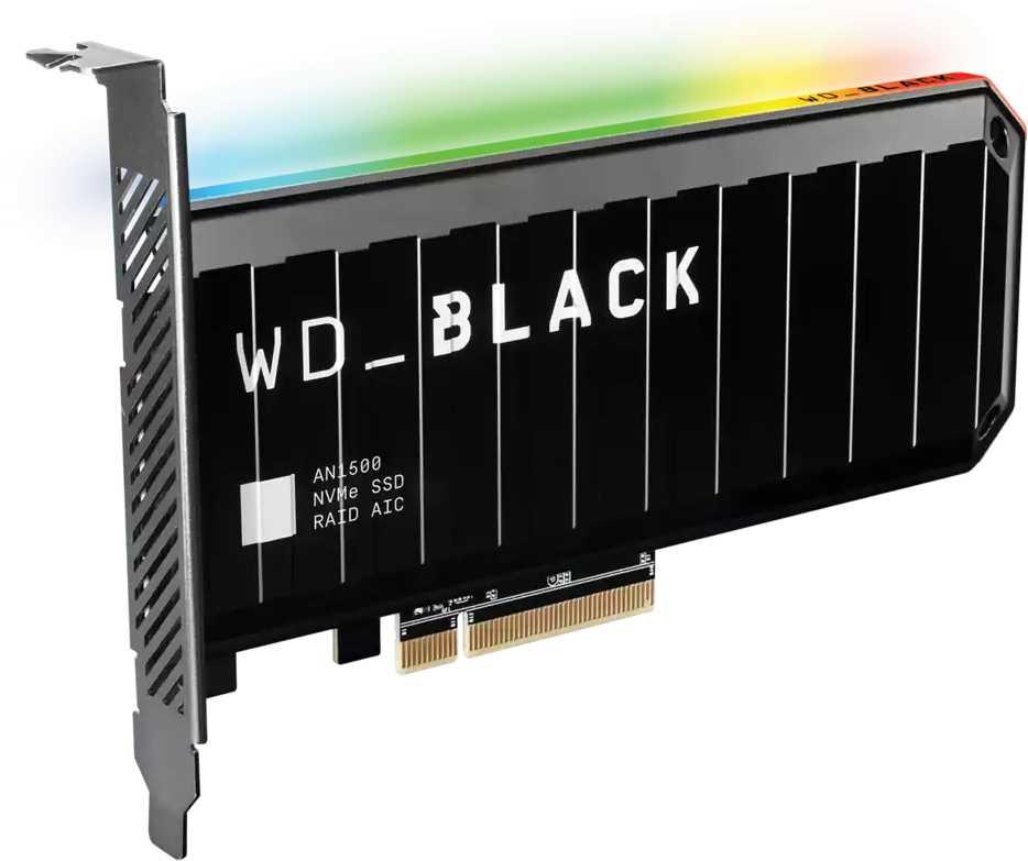 Накопитель SSD WD Original PCI-E x8 4Tb WDS400T1X0L Black AN1500 PCI-E AIC (add-in-card)