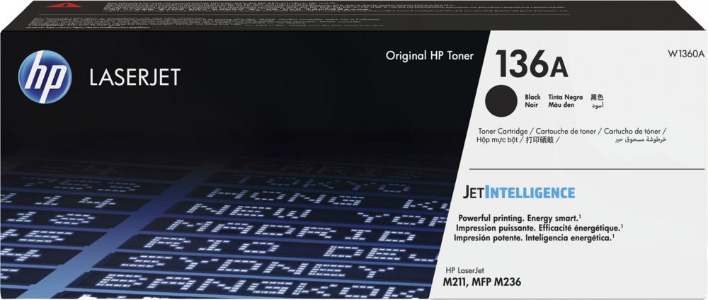 Картридж лазерный HP 136A W1360A черный (1150стр.) для HP LJ M211d/MFP M236
