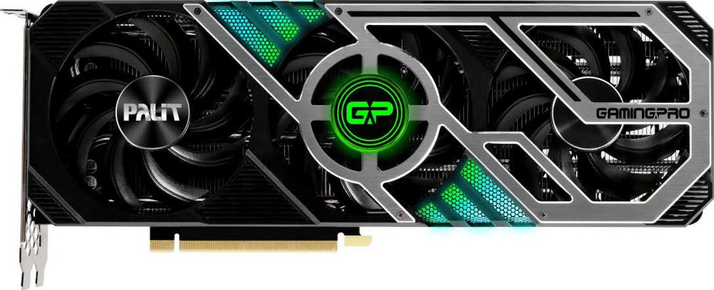 Видеокарта Palit PCI-E 4.0 PA-RTX3070TI GAMINGPRO 8G NVIDIA GeForce RTX 3070TI 8Gb 256bit GDDR6X 1575/19000 HDMIx1 DPx3 HDCP Ret