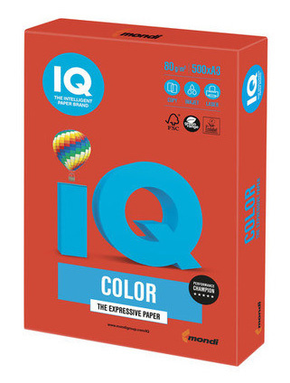 Бумага IQ Color CO44 A3/80г/м2/500л./кораллово-красный универсальная