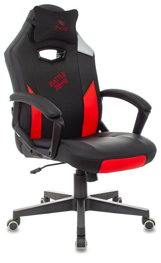 Кресло игровое Zombie HERO BATTLEZONE черный/красный эко.кожа с подголов. крестов. пластик