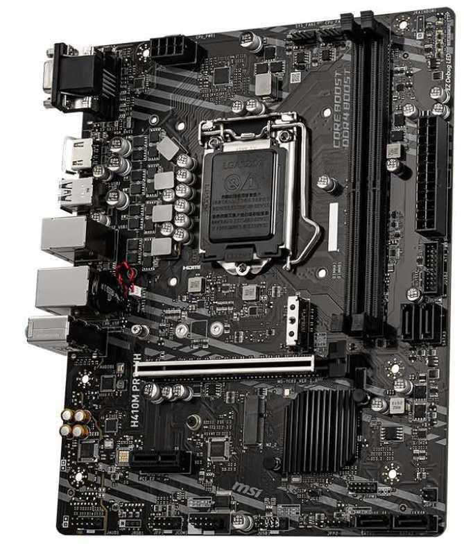 Материнская плата MSI H410M PRO-VH Soc-1200 Intel H410 2xDDR4 mATX AC`97 8ch(7.1) GbLAN+VGA+HDMI
