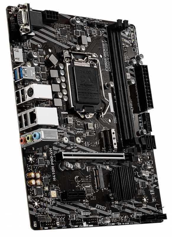 Материнская плата MSI H410M PRO-VH Soc-1200 Intel H410 2xDDR4 mATX AC`97 8ch(7.1) GbLAN+VGA+HDMI