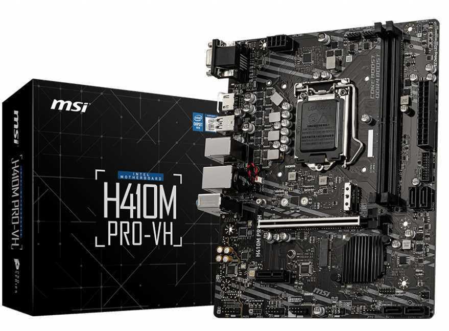 Материнская плата MSI H410M PRO-VH Soc-1200 Intel H410 2xDDR4 mATX AC`97 8ch(7.1) GbLAN+VGA+HDMI