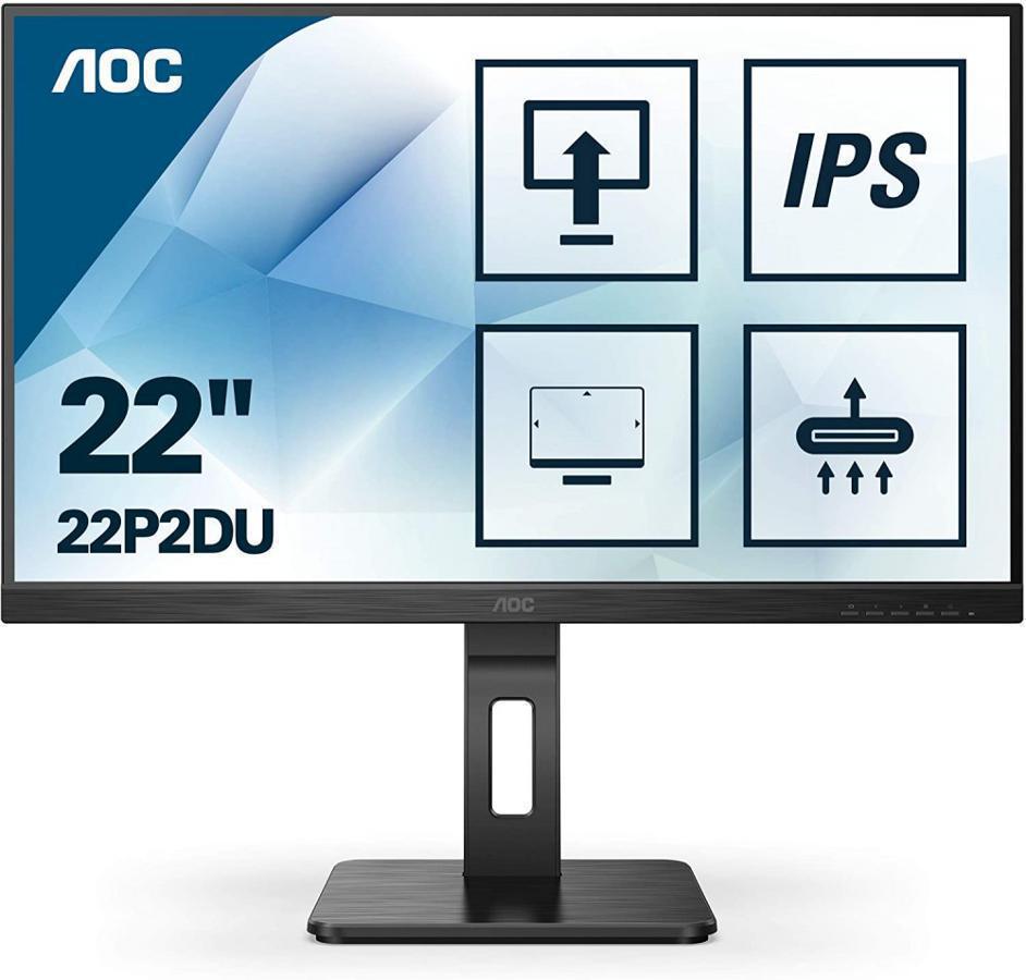 Монитор AOC 21.5" Pro 22P2DU черный IPS LED 16:9 DVI HDMI M/M матовая HAS 250cd 178гр/178гр 1920x1080 D-Sub FHD USB 4.15кг