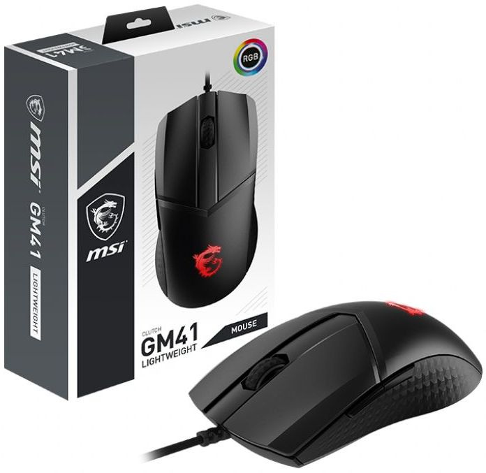 Мышь MSI Clutch GM41 Lightweight черный/красный оптическая (16000dpi) USB2.0 (6but)