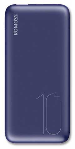 Мобильный аккумулятор Romoss WSL10 10000mAh 3A 2xUSB беспроводная зарядка синий