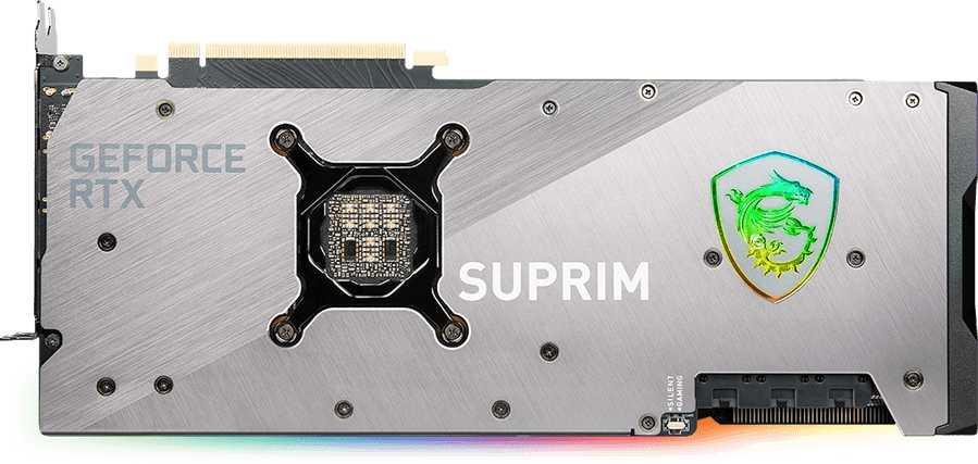 Видеокарта MSI PCI-E 4.0 RTX 3080 Ti SUPRIM X 12G NVIDIA GeForce RTX 3080TI 12288Mb 384 GDDR6X 1830/19000 HDMIx1 DPx3 HDCP Ret