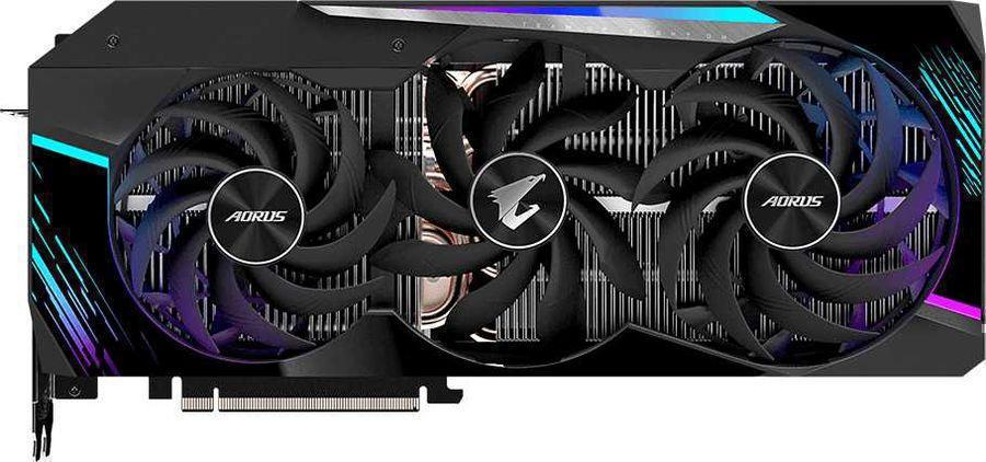 Видеокарта Gigabyte PCI-E 4.0 GV-N3080AORUS M-10GD 3.0 LHR NVIDIA GeForce RTX 3080 10240Mb 320 GDDR6X 1845/19000 HDMIx3 DPx3 HDCP Ret