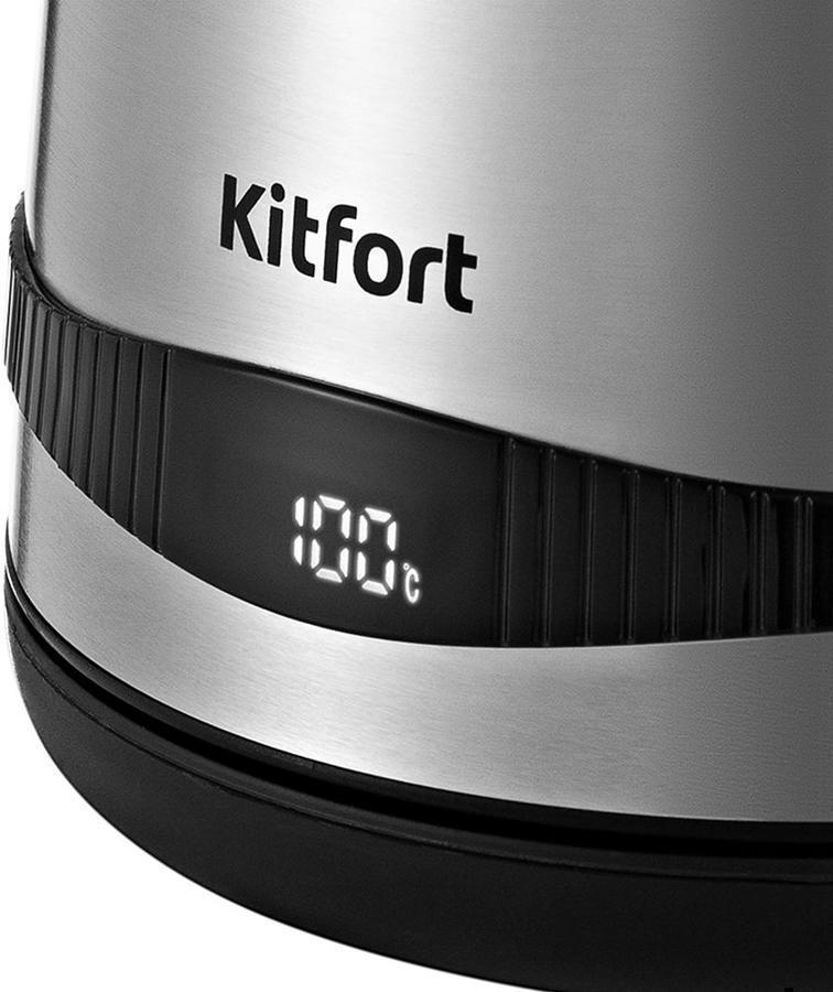 Чайник электрический Kitfort КТ-6121-5 1.7л. 2200Вт серебристый корпус: металл/пластик