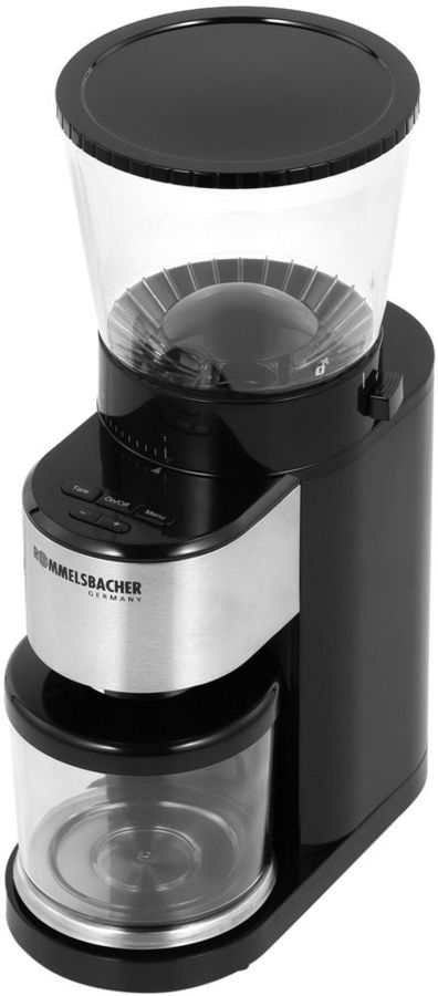 Кофемолка Rommelsbacher EKM 500 160Вт сист.помол.:жернова вместим.:400гр черный/серебристый