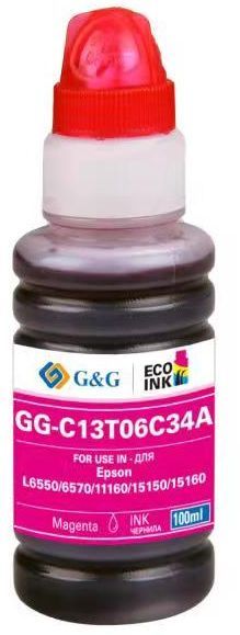 Чернила G&G GG-C13T06C34A №112 пурпурный 100мл для Epson L6550/6570/11160/15150/15160