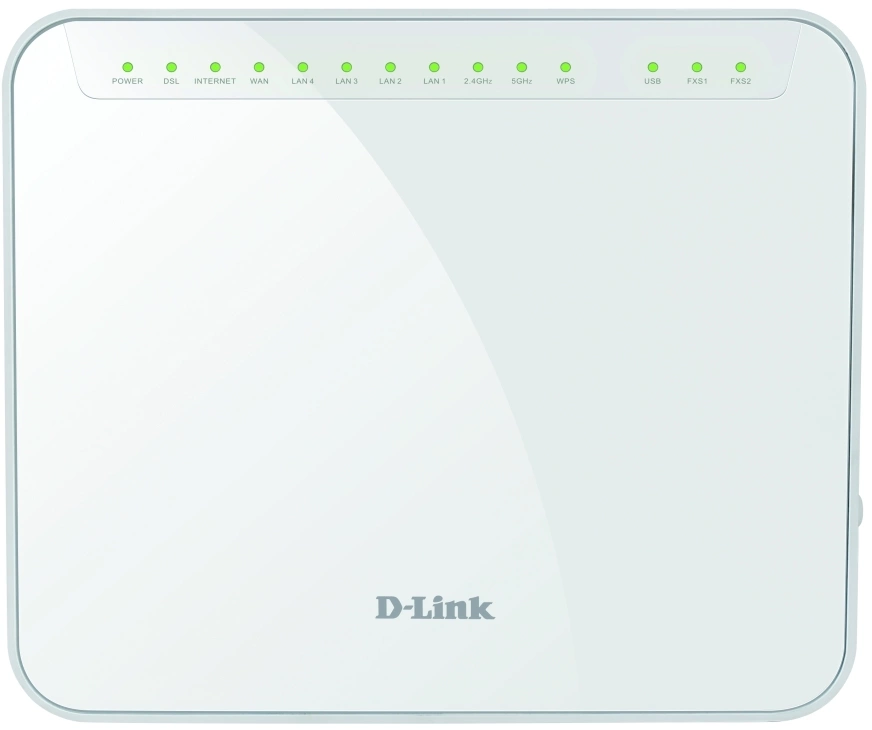 Маршрутизатор D-Link DSL-G2452GR/R1A AC1200 10/100/1000BASE-TX белый