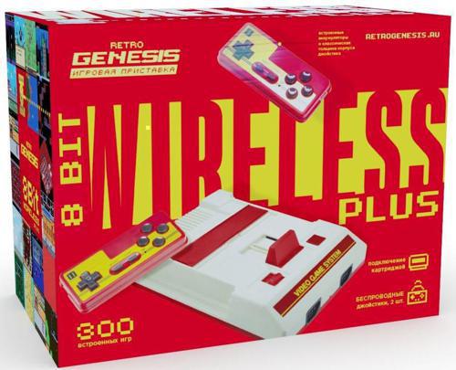 Игровая консоль Retro Genesis 8 Bit Wireless Plus белый/красный в комплекте: 300 игр