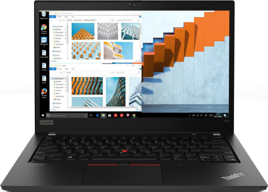 Ноутбук Lenovo ThinkPad T14 AMD Gen 1 Ryzen 5 Pro 4650U 8Gb SSD256Gb 14" FHD (1920x1080) 4G Windows 10 Professional 64 black WiFi BT Cam