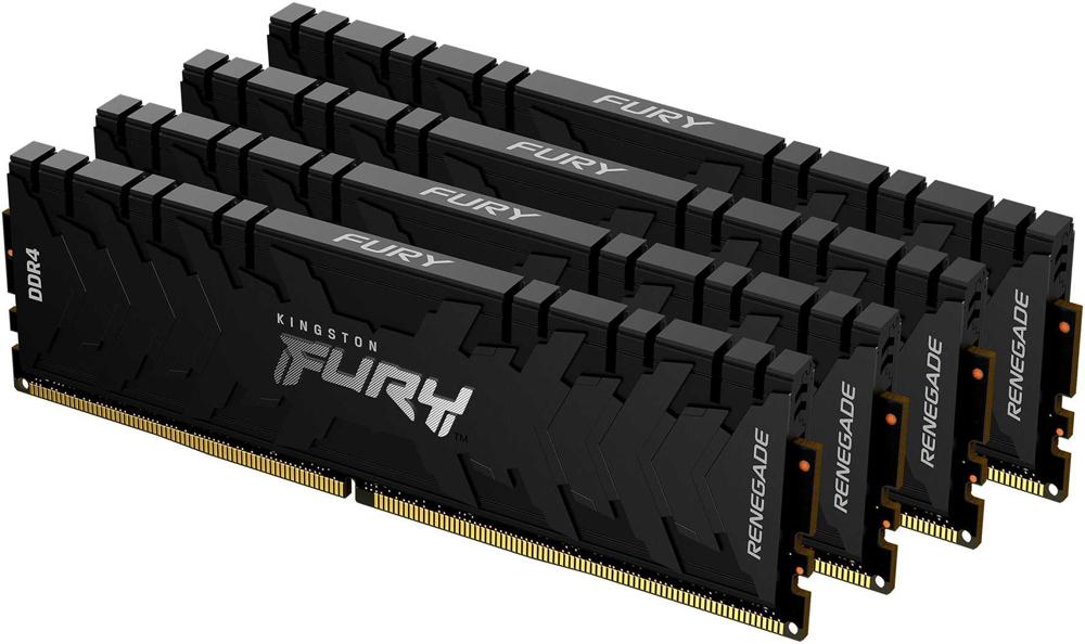 Память DDR4 4x8Gb 3200MHz Kingston KF432C16RBK4/32 Fury Renegade Black RTL Gaming PC4-25600 CL16 DIMM 288-pin 1.35В single rank