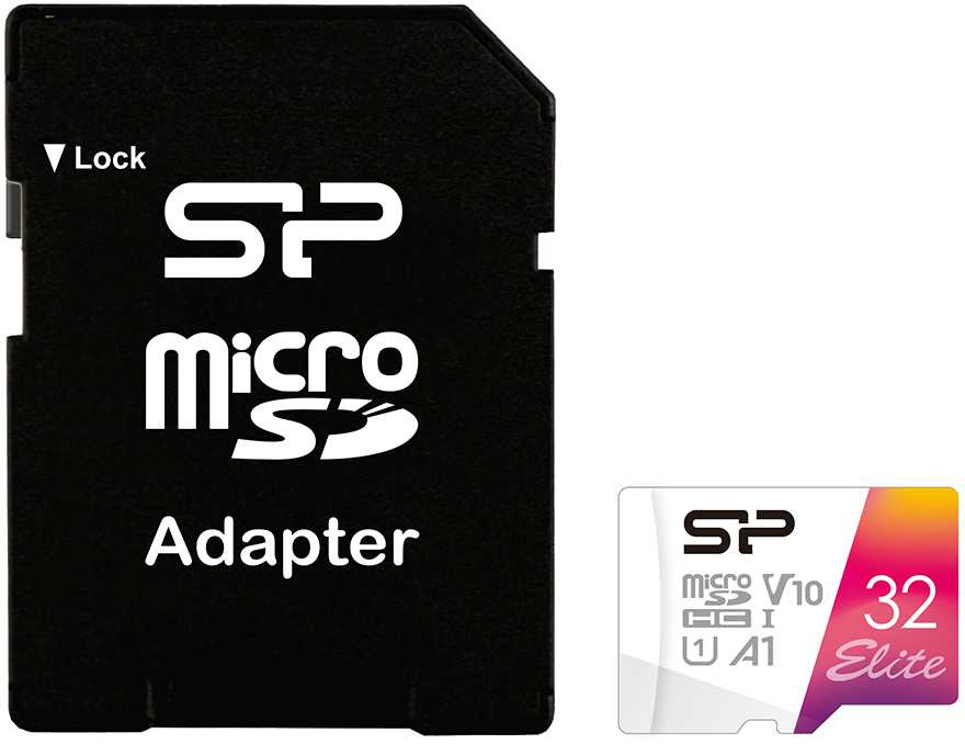 Флеш карта microSDHC 32Gb Class10 Silicon Power SP032GBSTHBV1V20SP Elite + adapter