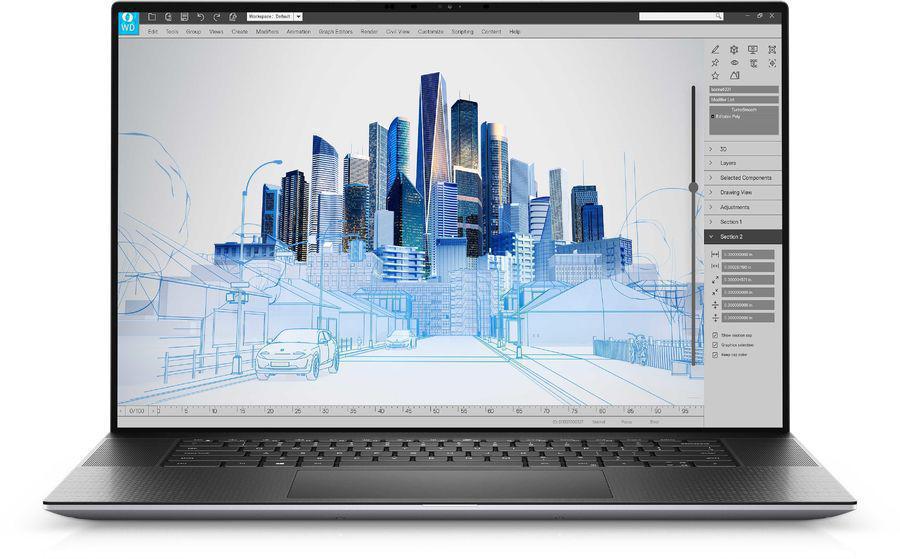 Ноутбук Dell Precision 5760 Core i7 11850H 32Gb SSD1Tb NVIDIA GeForce RTX A3000 6Gb 17" WVA Touch UHD+ (3840x2400) Windows 10 Professional grey WiFi BT Cam