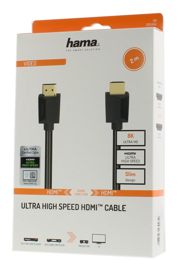 Кабель аудио-видео Hama H-205242 HDMI (m)/HDMI (m) 2м. позолоч.конт. черный (уп.:1шт) (00205242)