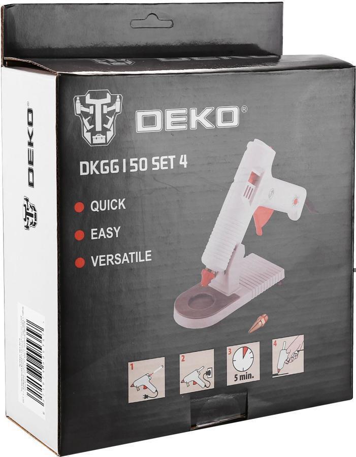 Клеевой пистолет Deko DKGG150 SET4 150Вт 5гр/мин стерж.:11мм