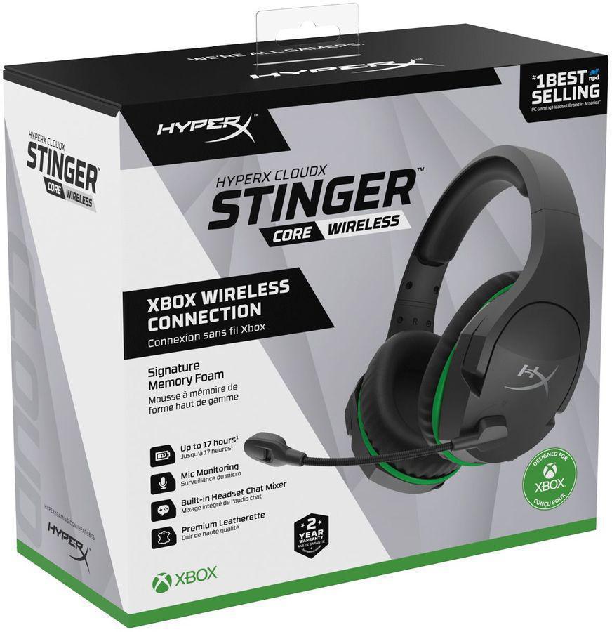 Наушники с микрофоном HyperX Core Xbox черный/зеленый накладные Radio оголовье (HHSS1C-DG-GY/G)