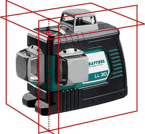 Нивелир лазерн. Kraftool LL 3D 2кл.лаз. 635нм цв.луч. красный 3луч. (34640_Z01)