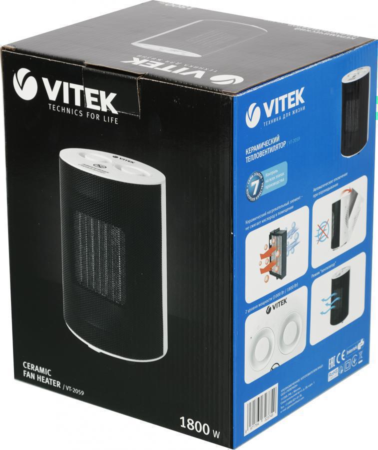 Тепловентилятор Vitek VT-2059 1800Вт белый/черный