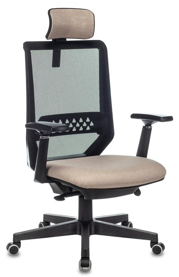 Кресло руководителя Бюрократ EXPERT черный TW-01 сиденье бежевый 38-402 сетка/ткань с подголов. крестов. пластик
