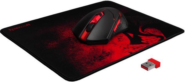 Мышь Redragon M601WL-BA черный/красный оптическая 2400dpi беспров. USB 5but (78227)
