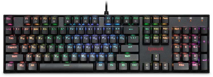 Клавиатура Redragon Mitra черный USB for gamer LED (75015)