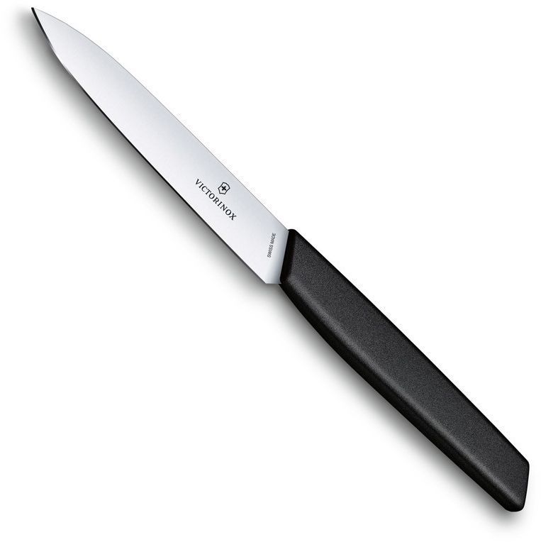 Нож кухонный Victorinox Swiss Modern (6.9003.10) стальной универсальный лезв.100мм прямая заточка черный