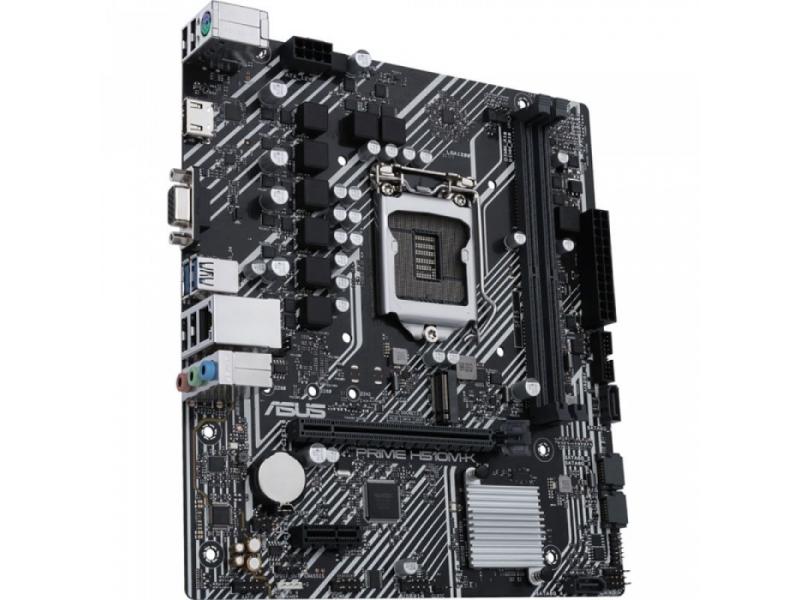 Материнская плата Asus PRIME H510M-R-SI Soc-1200 Intel H510 2xDDR4 mATX AC`97 8ch(7.1) GbLAN+VGA+DVI+HDMI White Box