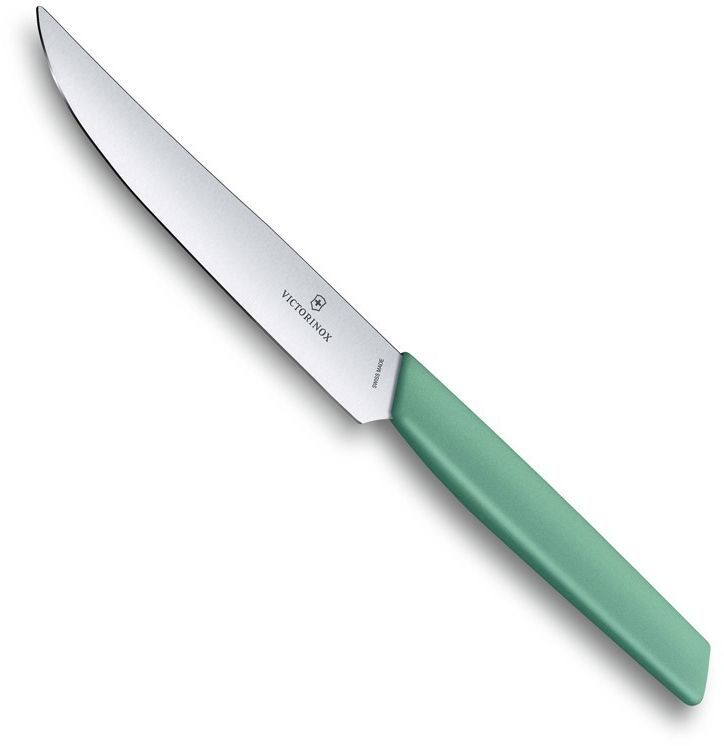 Нож кухонный Victorinox Swiss Modern (6.9006.1241) стальной столовый для стейка лезв.120мм прямая заточка мятный